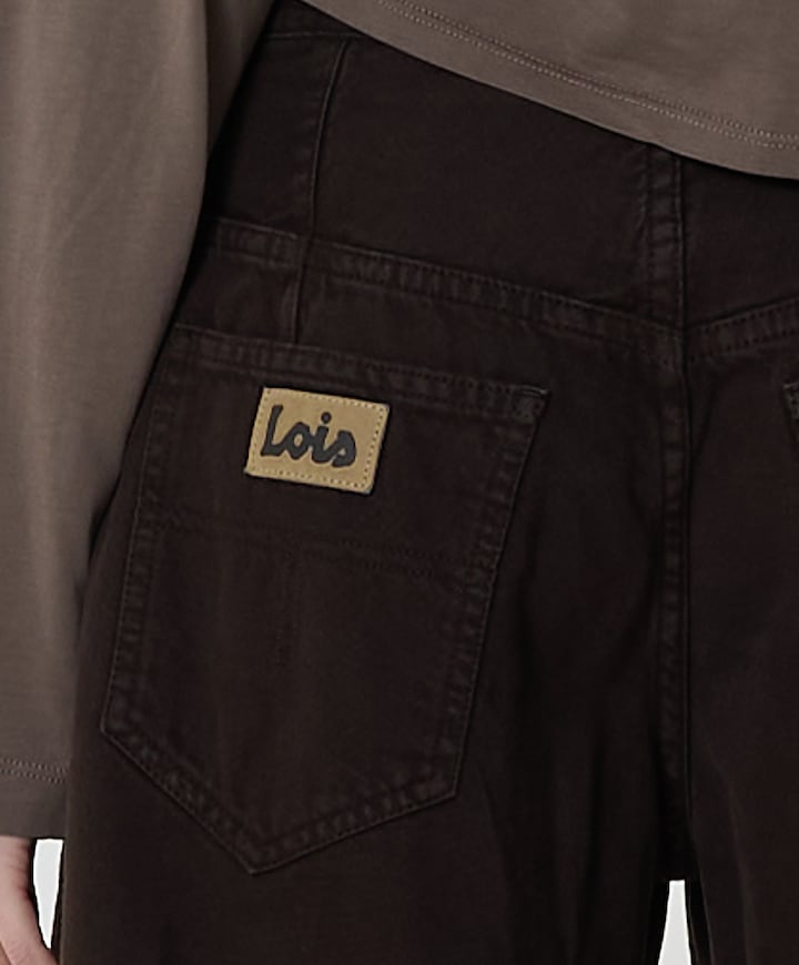 Aliana 7809 Sponge Color dames jeans bruin