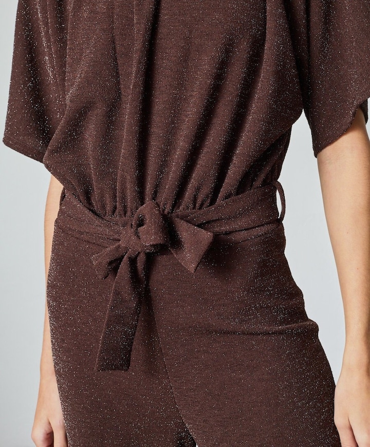 Girl-ju4 dames jumpsuit bruin