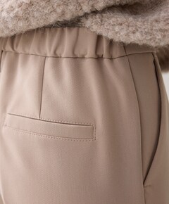 Wide legs foam uni broek beige