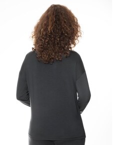 Dames pyjamatop grijs