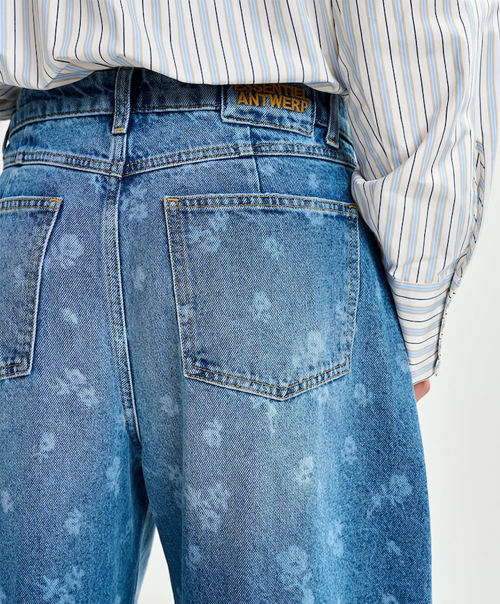 JO1 barrel leg dames jeans blauw