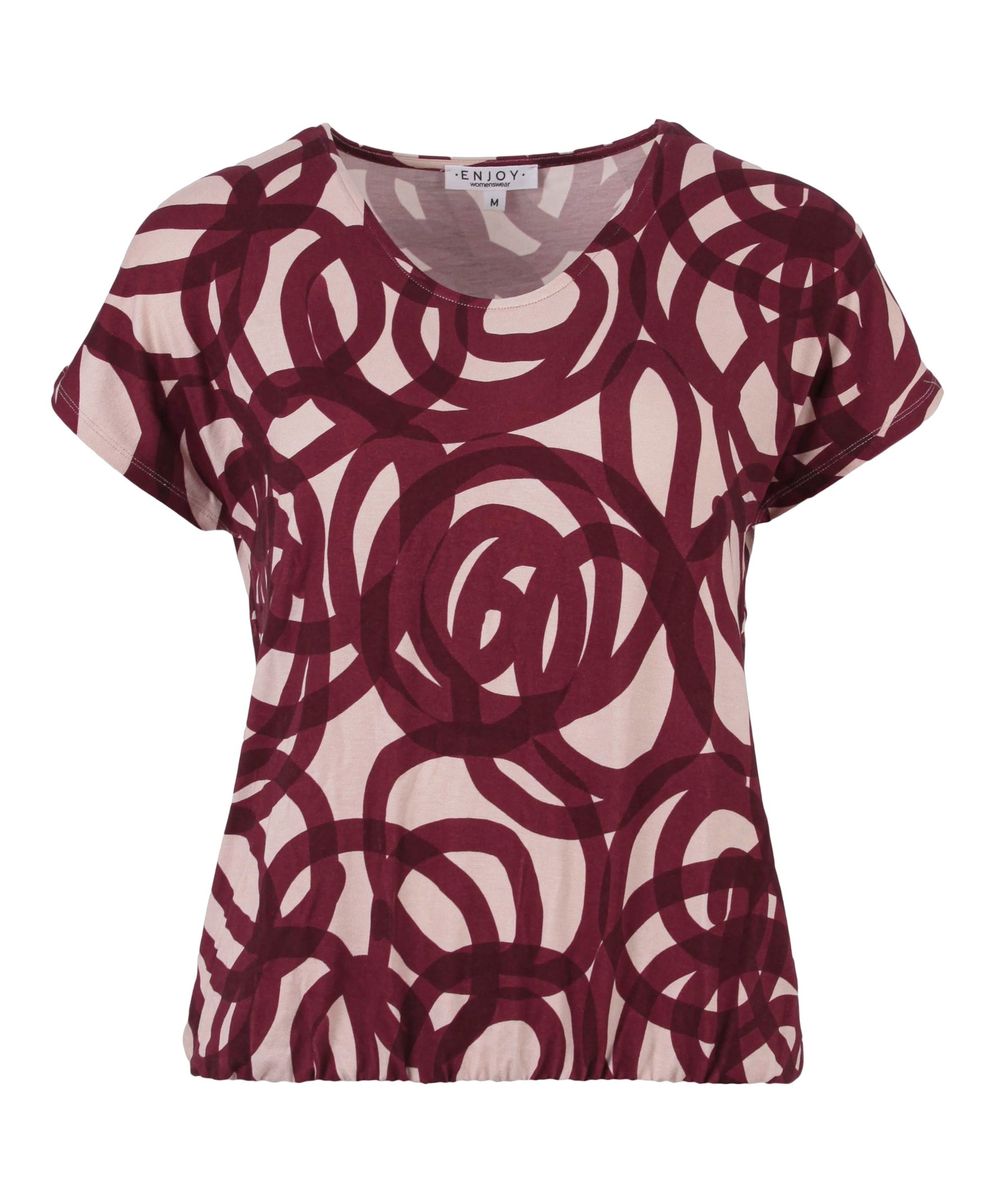 Dames T-shirt bordeaux