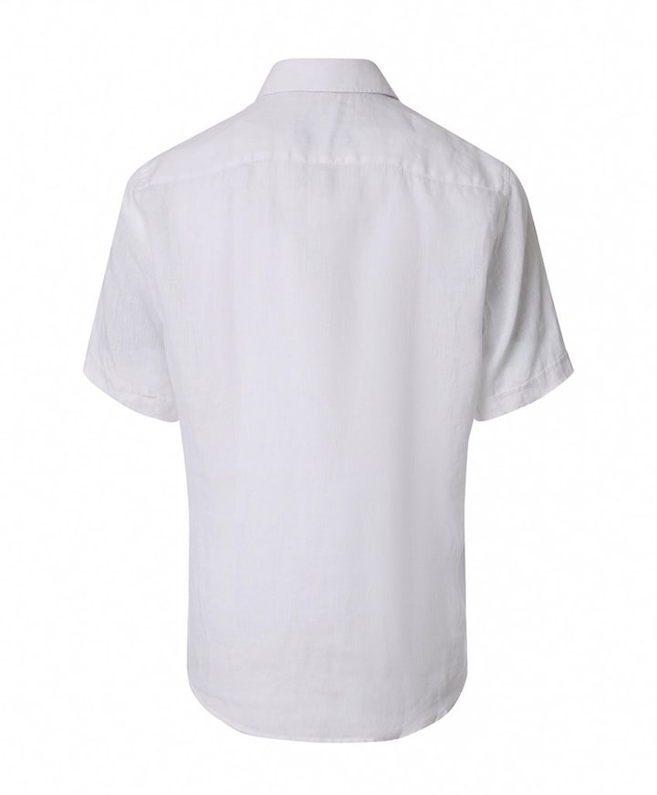 Heren overhemd korte mouw wit