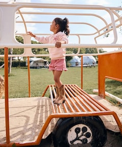 Ruffle Shorts Broderie meisjes korte broek roze