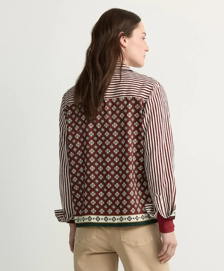 Dames blouse bordeaux