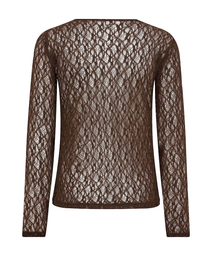 Dames longsleeve bruin
