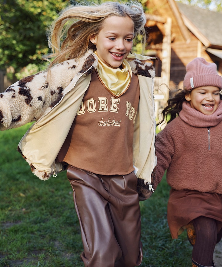 Meisjes sweater bruin