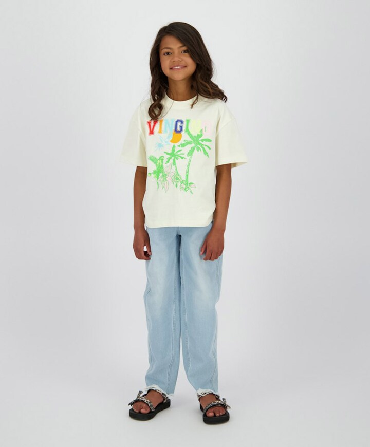 Meisjes t-shirt beige