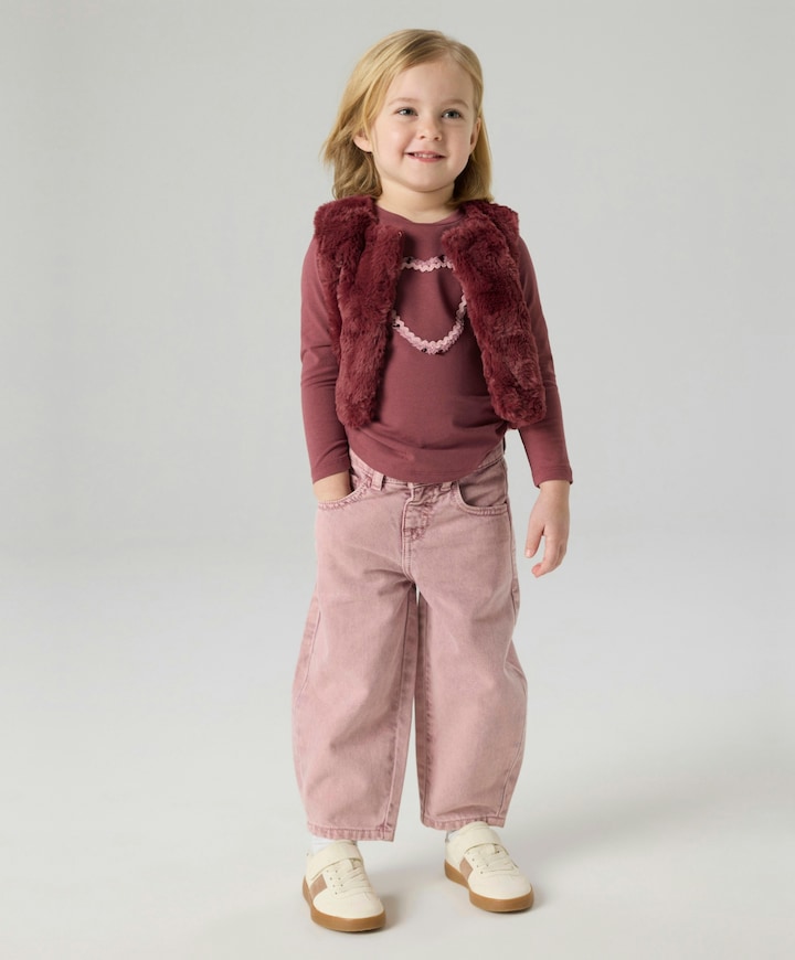 NMFBELLA BARREL DNM 4689-BE L meisjes jeans roze
