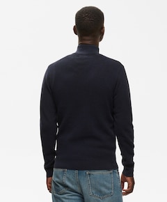 Trui met rits blauw