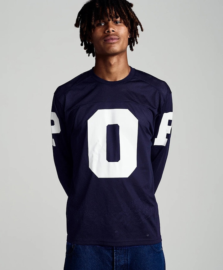 Heren longsleeve blauw