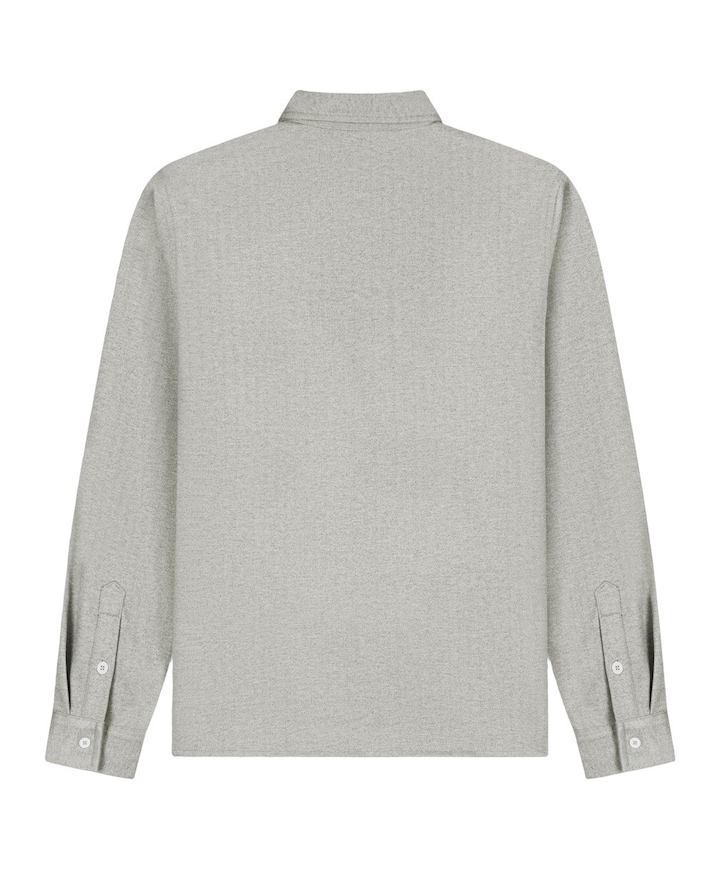 Heren overhemd lange mouw beige