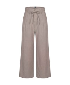 Chalk stripe dames pantalon beige