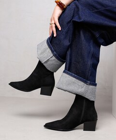 Kate Malina dames enkellaarzen zwart