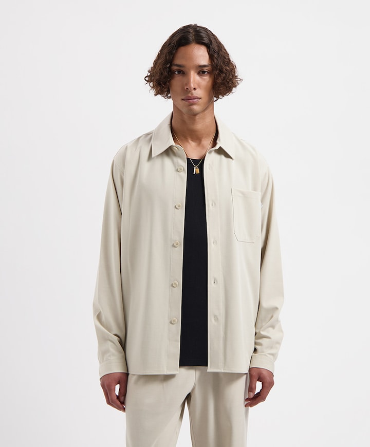 Heren overshirt beige