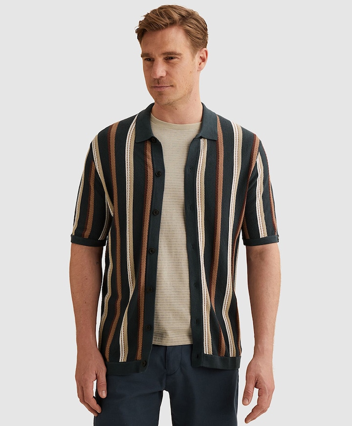 Heren overshirt blauw