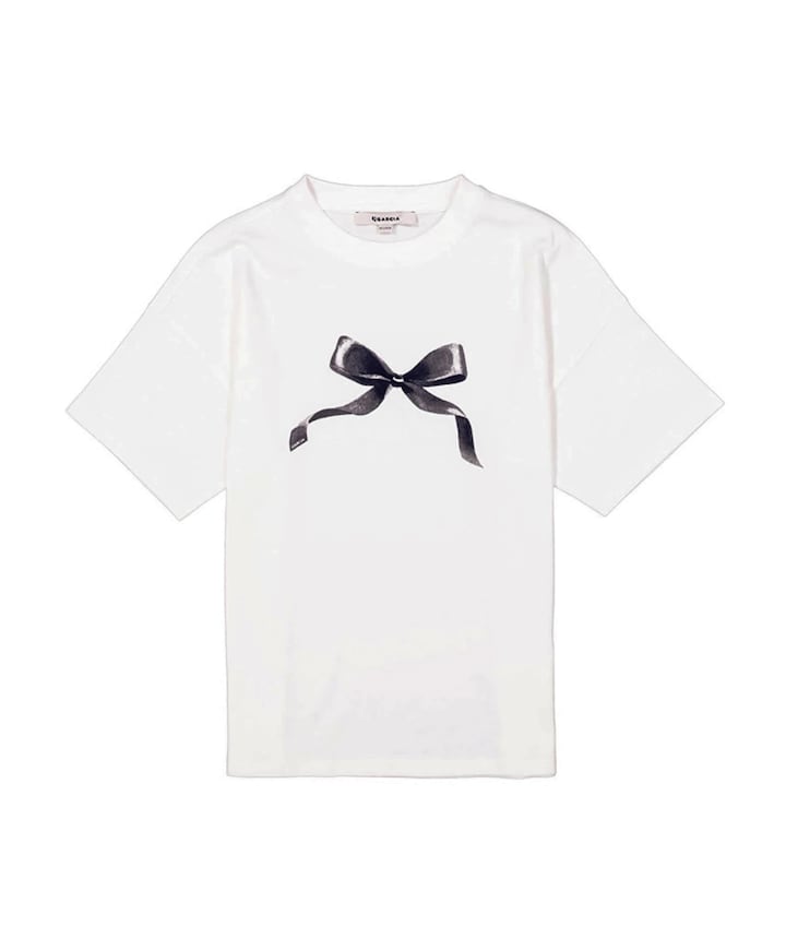 Meisjes t-shirt ecru