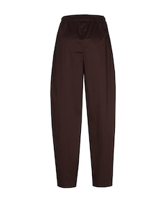 effen plooi dames broek bruin