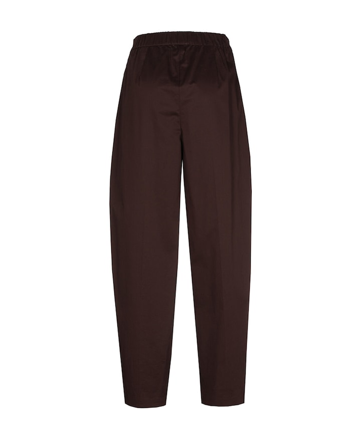 effen plooi dames broek bruin