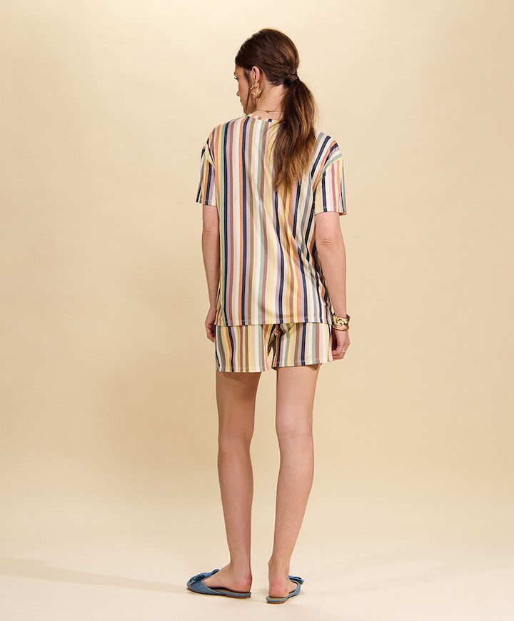 Dames pyjamashort multicolor