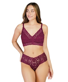 Dames bralette bordeaux