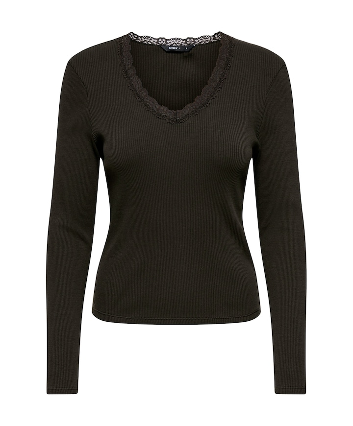Dames longsleeve bruin