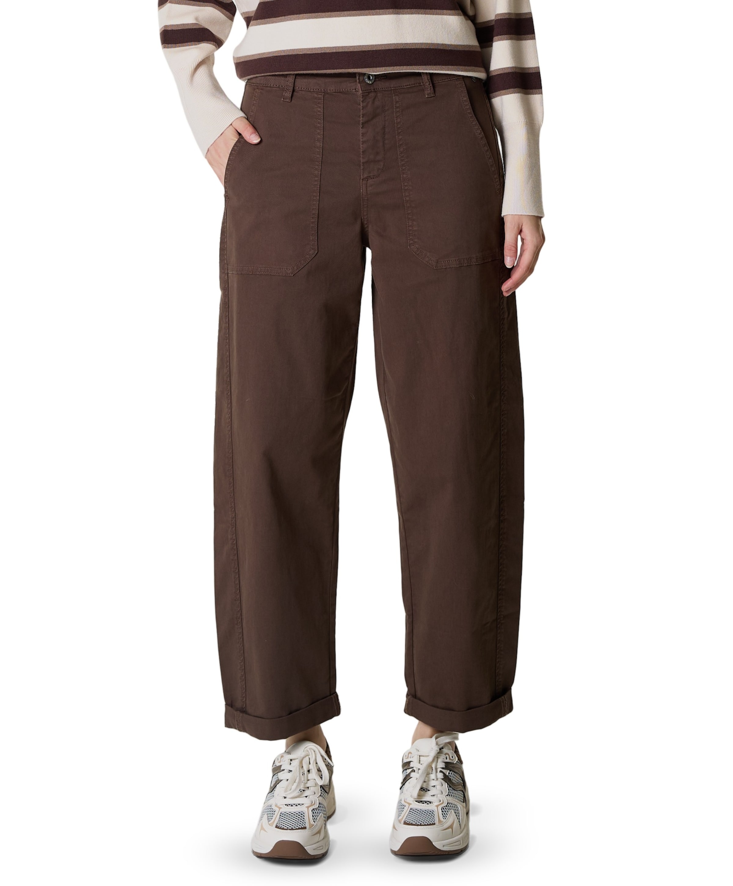 Margot fine twill dames broek bruin