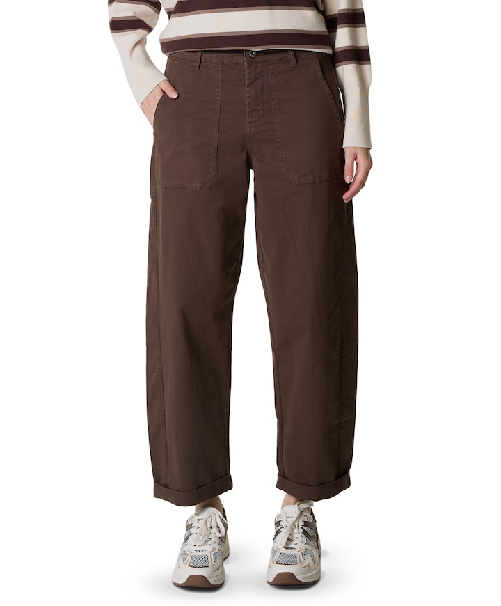 Margot fine twill dames broek bruin