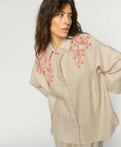 Dames blouse beige