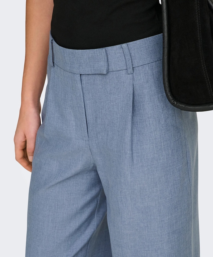 ONLLINDA HW STR MEL PANTS TLR NOOS dames broek blauw