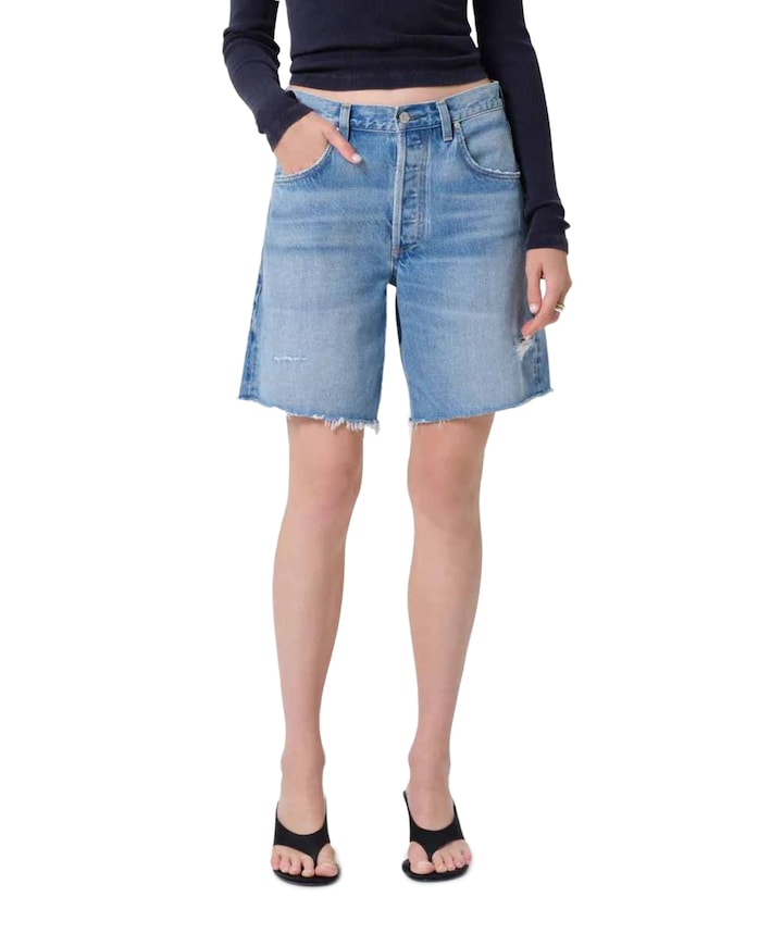 Ayla in sparrow dames korte broek blauw