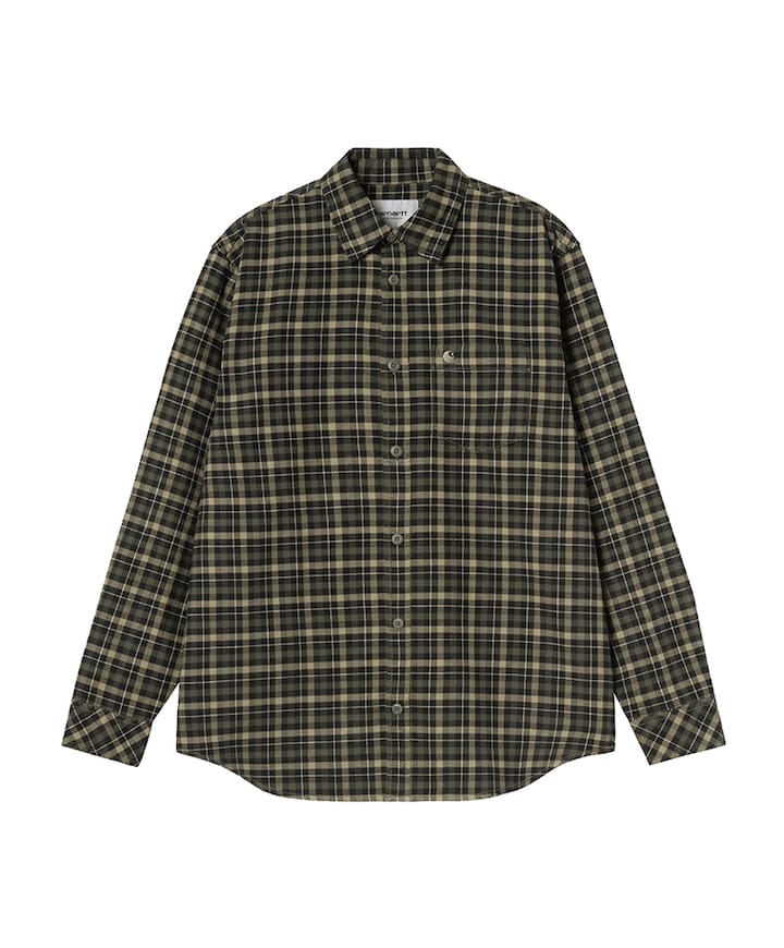 Heren overhemd lange mouw groen