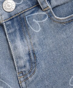 2300 Wide Fit Heart meisjes broek blauw