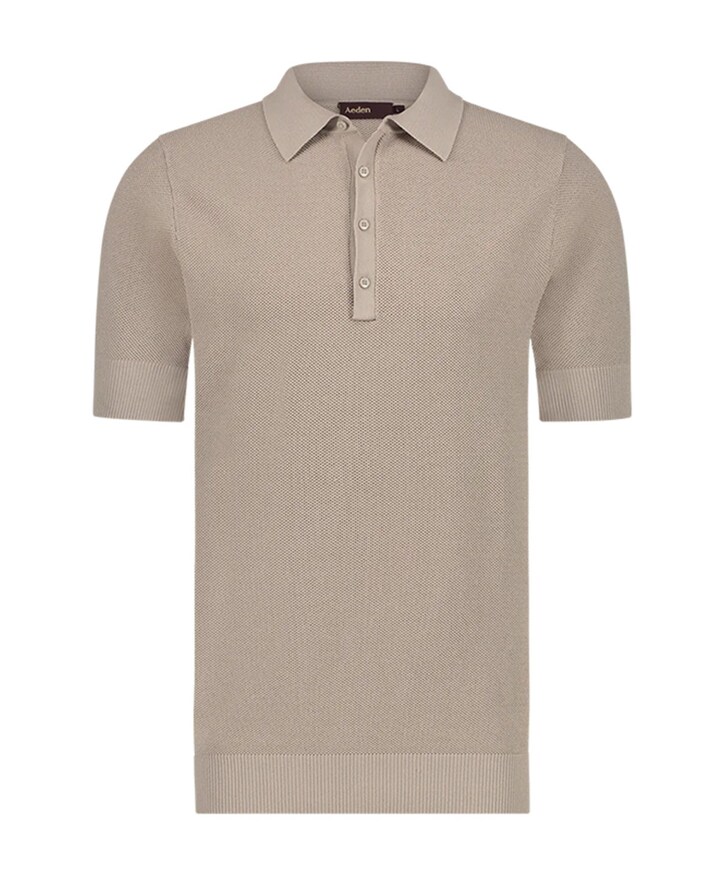 Heren polo beige