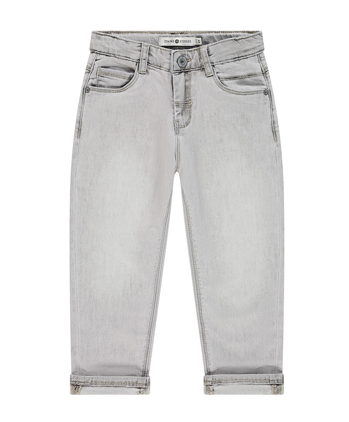 Denim Wide Fit jongens jeans grijs
