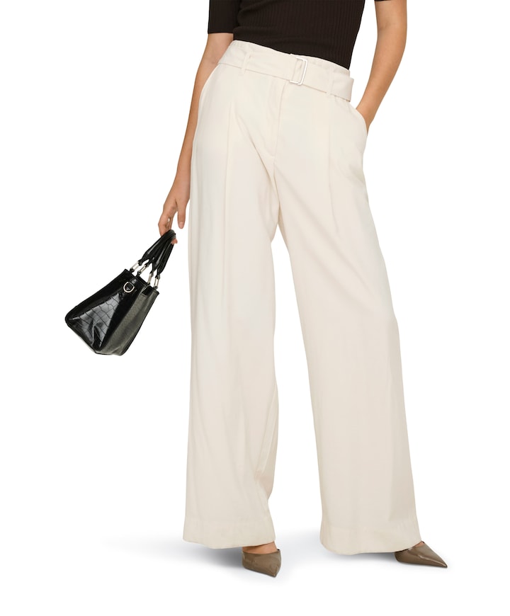 ONLTILA LIFE HW BELT WIDE TLR dames broek ecru