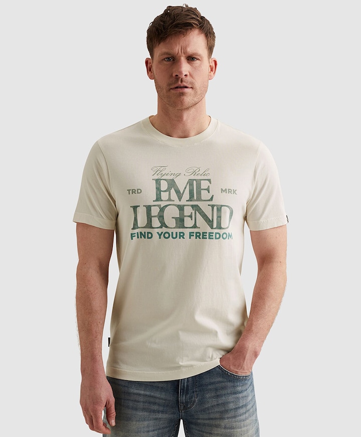 Heren T-shirt ecru