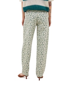 lew green cheetah dames broek groen
