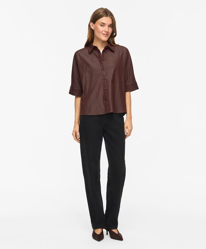 Dames blouse bruin