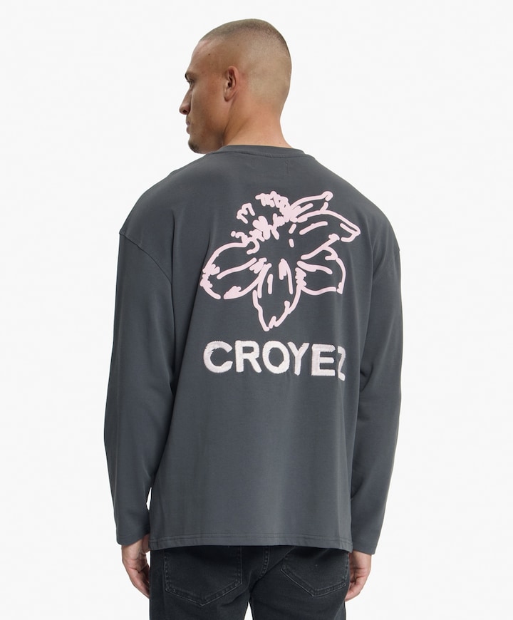 Heren longsleeve grijs