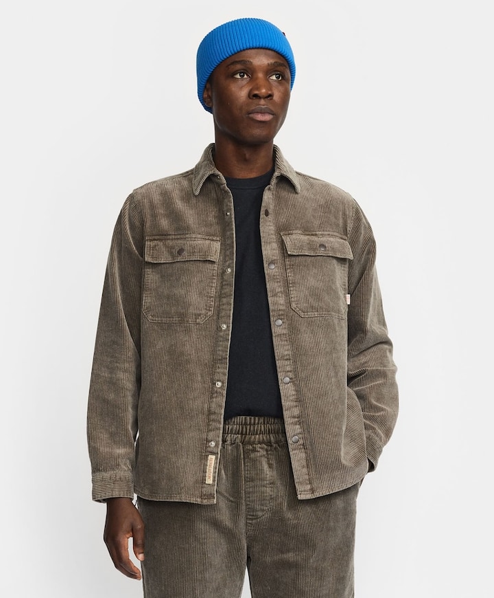 Heren overshirt bruin