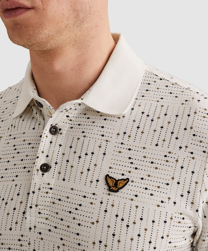 Heren polo ecru