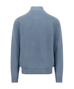 Heren trui met rits blauw