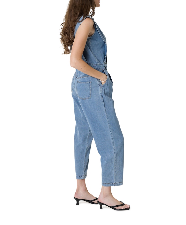 dames jumpsuit blauw
