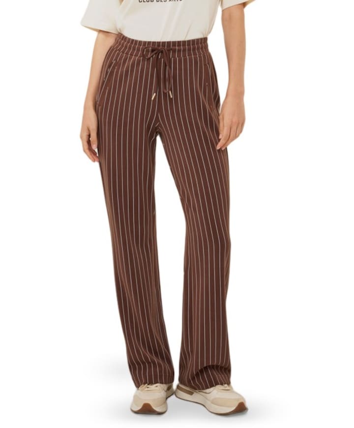 Modal striped dames broek bruin