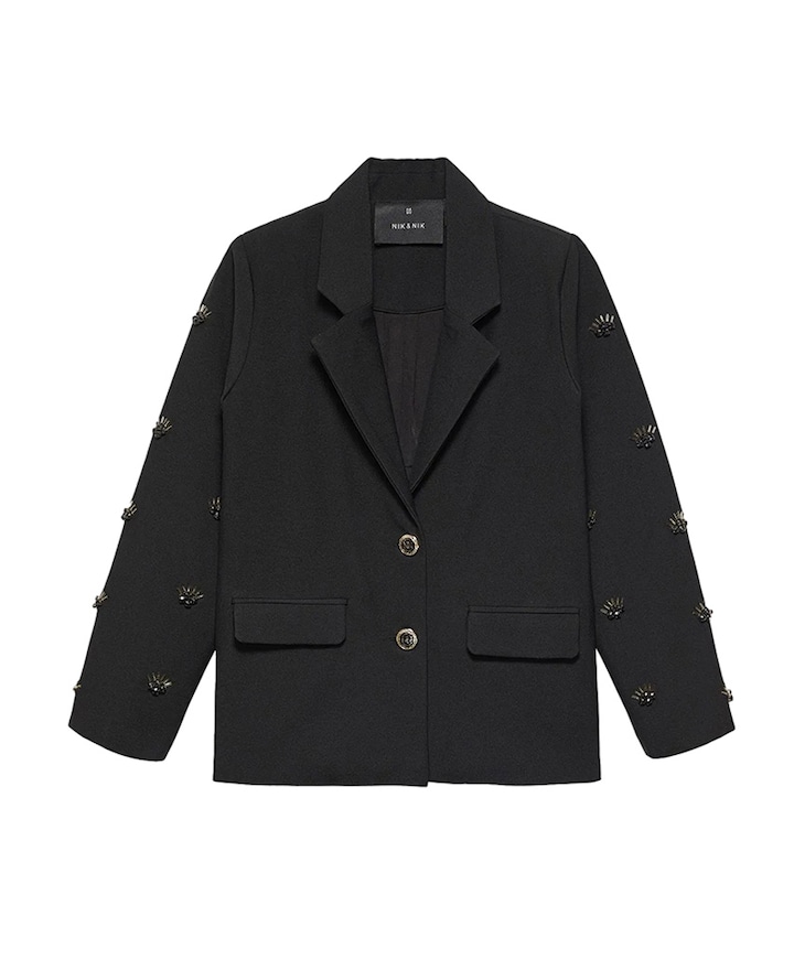 Meisjes blazer zwart