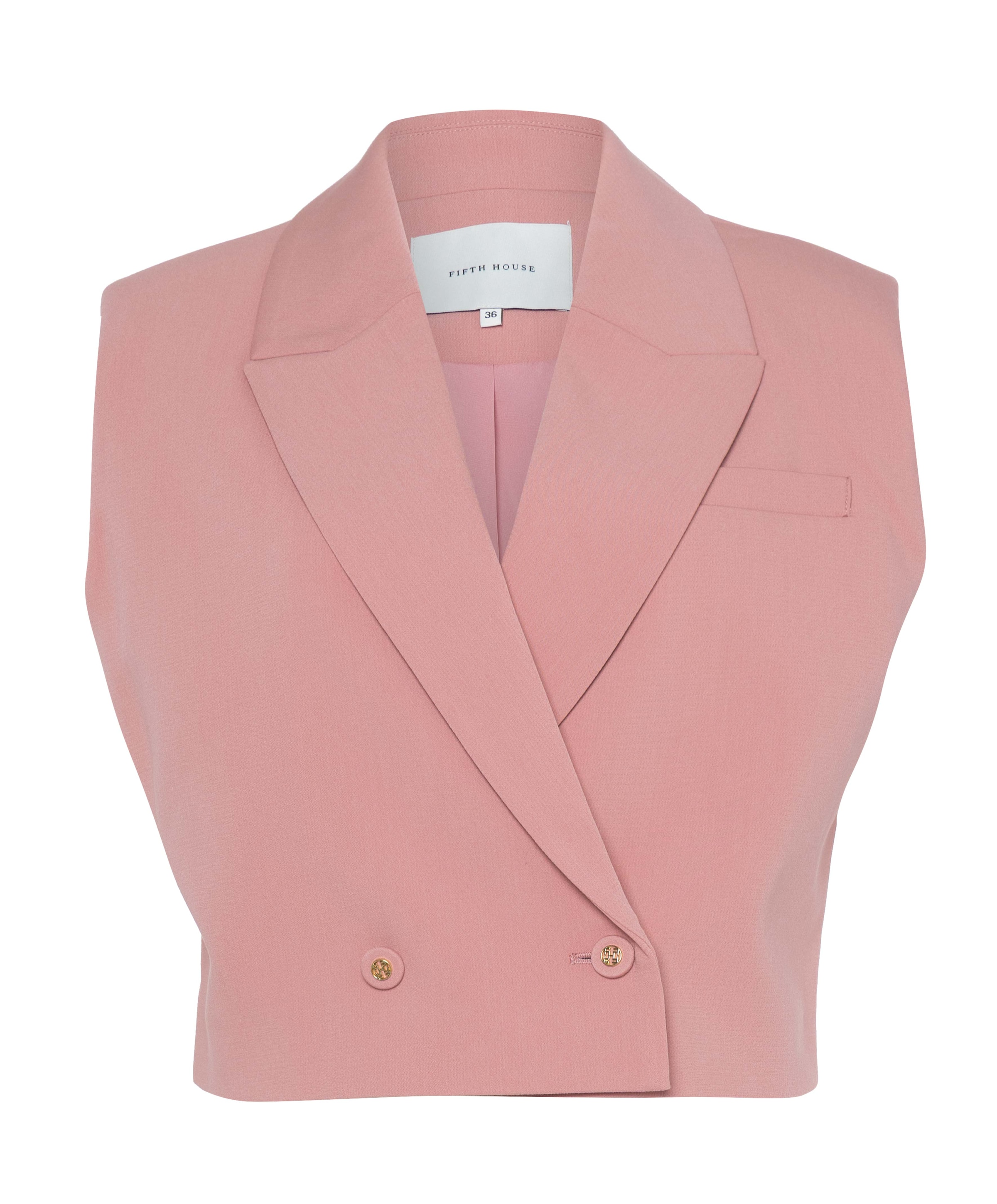 Dames gilet roze