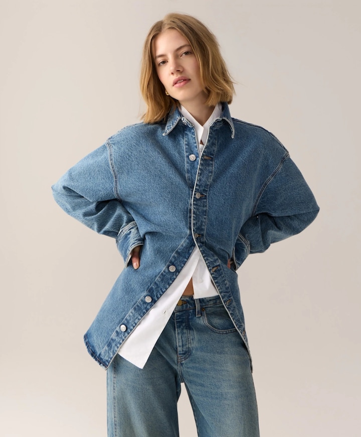 Dames blouse blauw