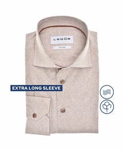 Overhemd lange mouw bruin