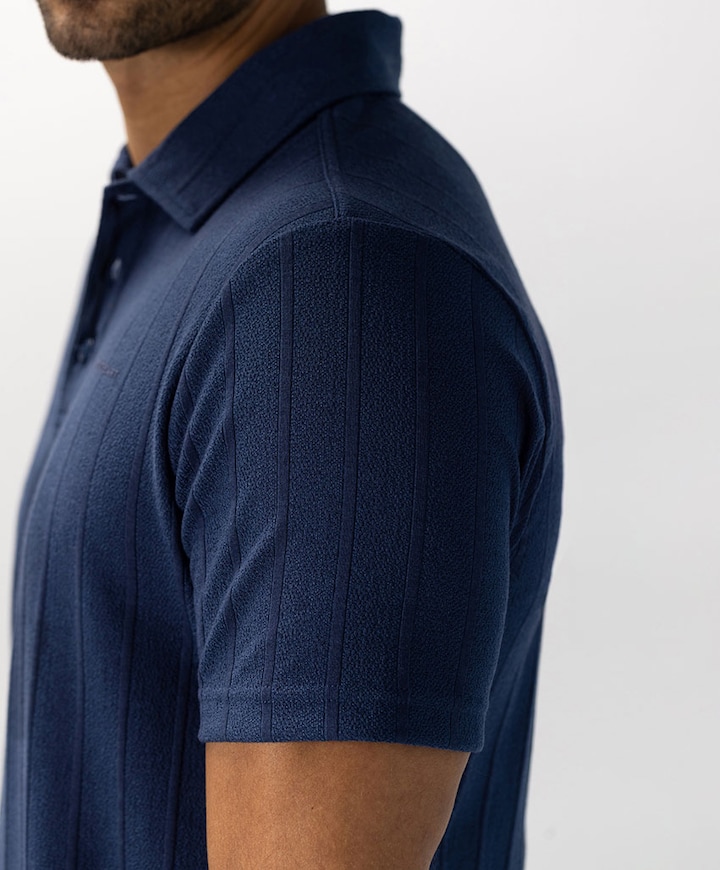 Heren polo blauw